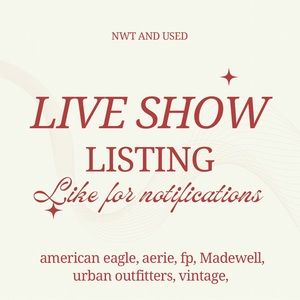 Live show listing!